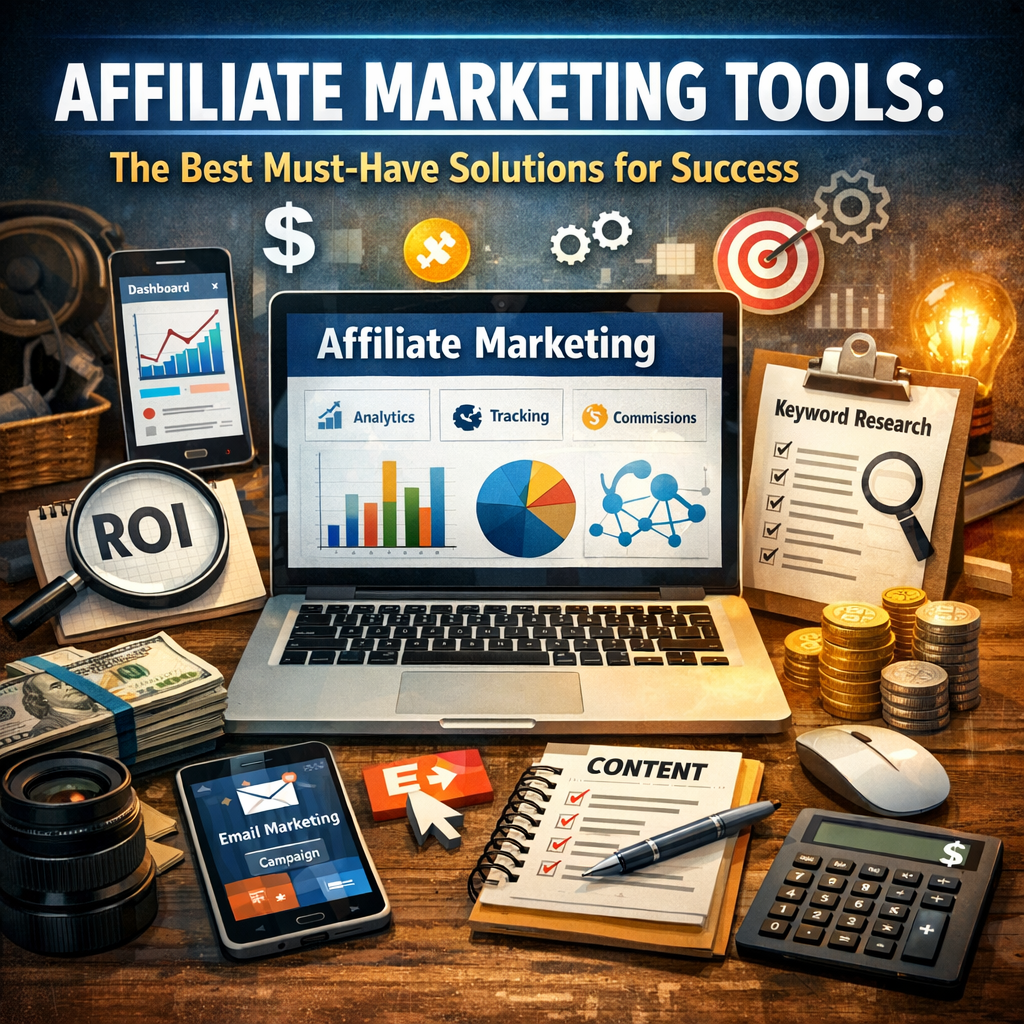 Illustration of Affiliate Marketing Tools: The Best Must-Have Solutions for Success