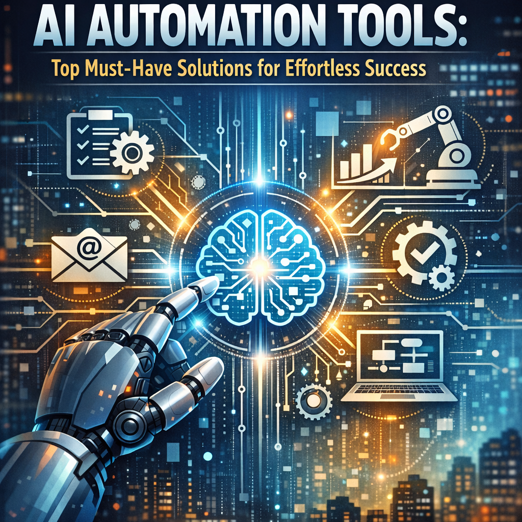 Illustration of AI Automation Tools: Top Must-Have Solutions for Effortless Success