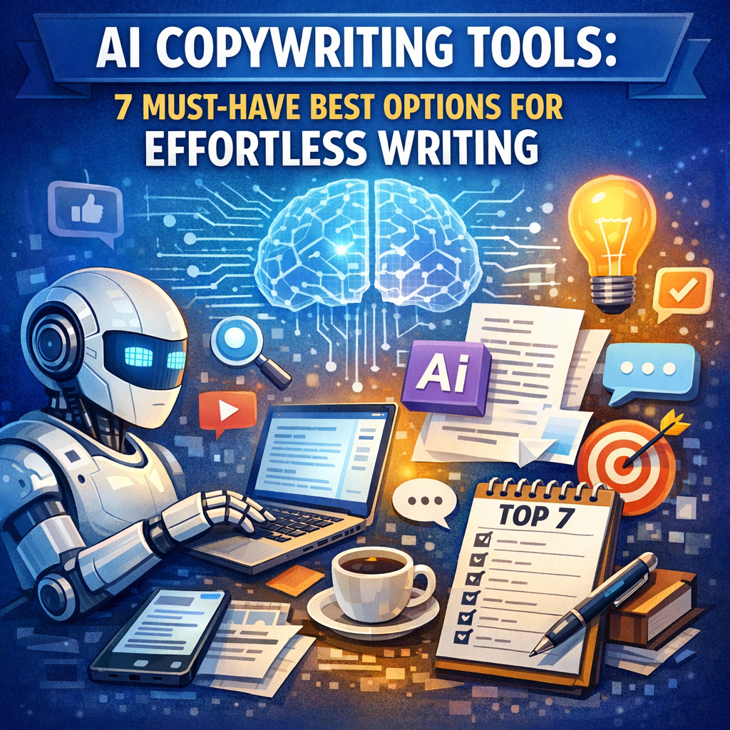 Illustration of AI Copywriting Tools: 7 Must-Have Best Options for Effortless Writing