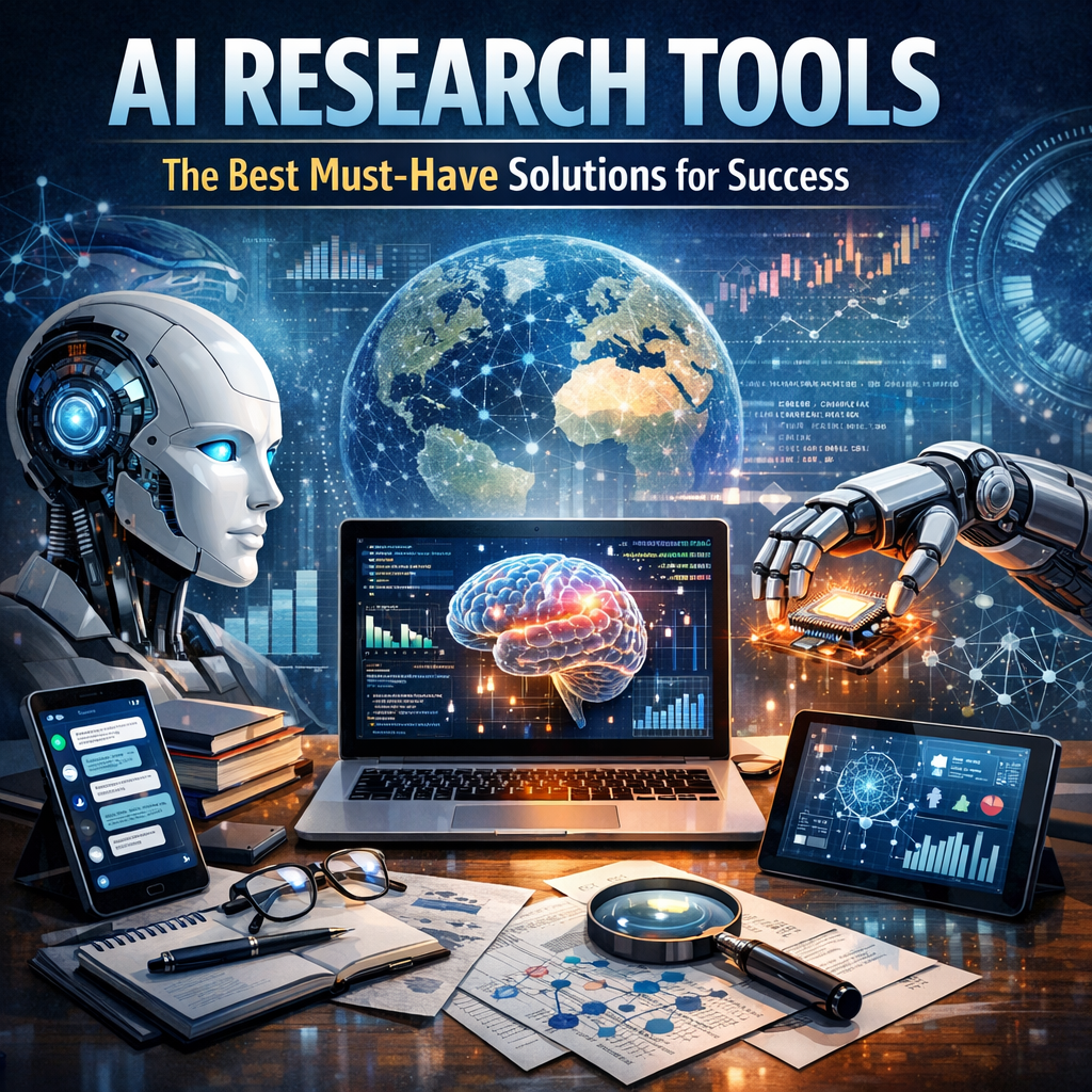 Illustration of AI Research Tools: The Best Must-Have Solutions for Success