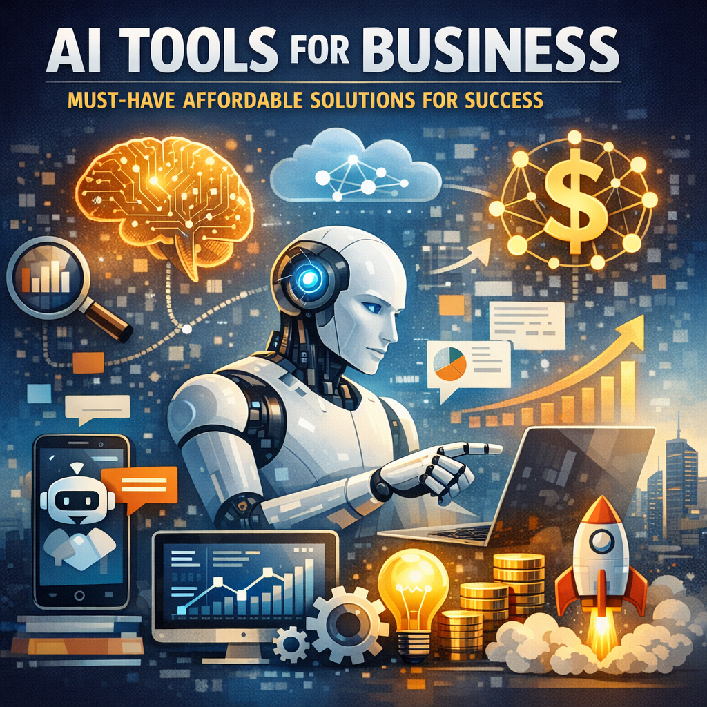 Illustration of AI Tools for Business: Must-Have Affordable Solutions for Success