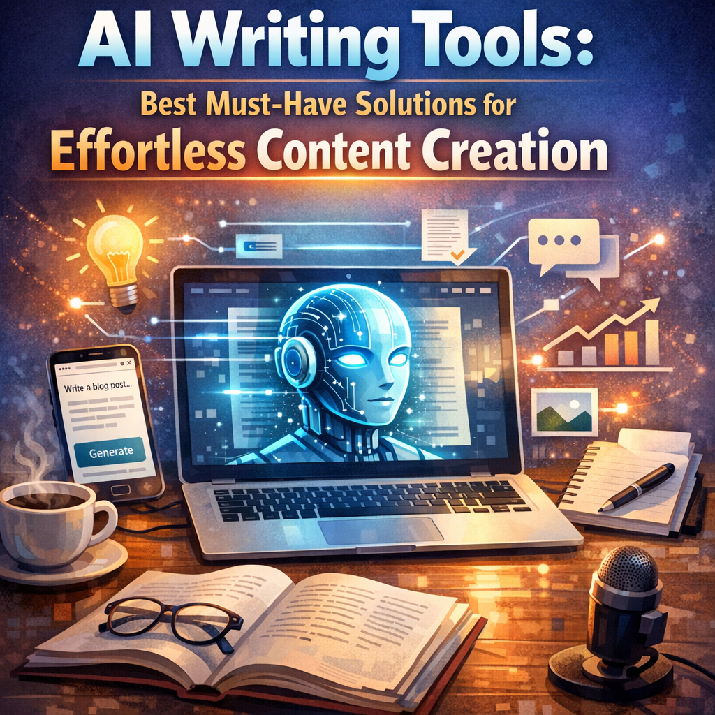 Illustration of AI Writing Tools: Best Must-Have Solutions for Effortless Content Creation