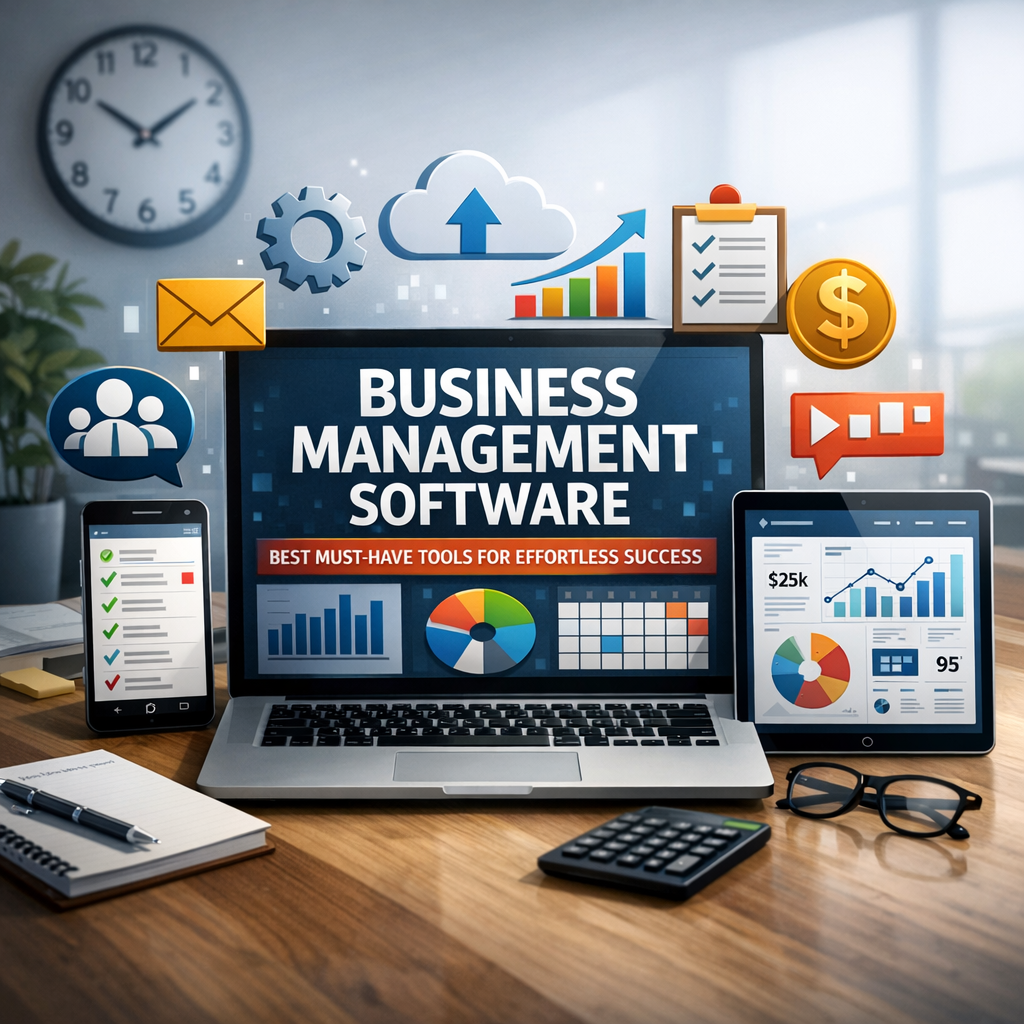 Illustration of Business Management Software: Best Must-Have Tools for Effortless Success