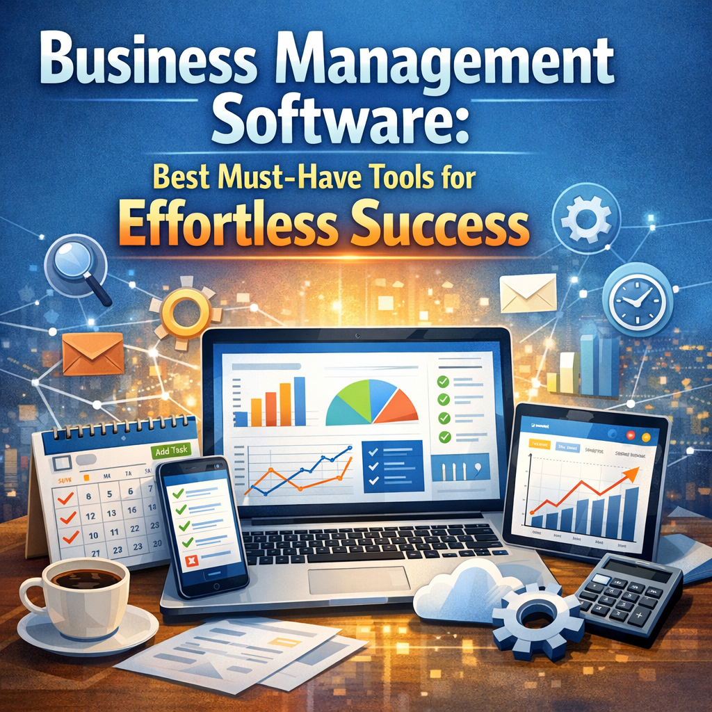 Illustration of Business Management Software: Best Must-Have Tools for Effortless Success
