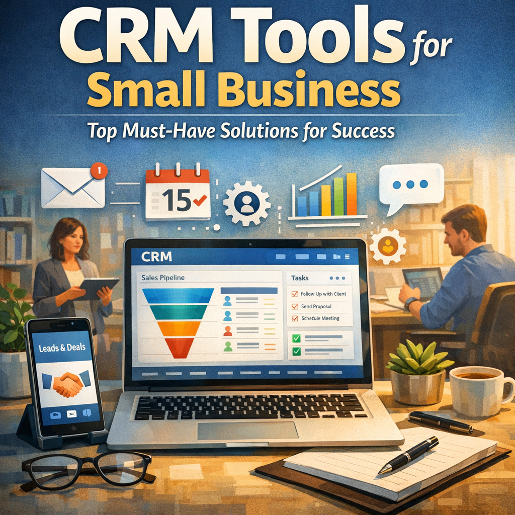 Illustration of CRM Tools for Small Business: Top Must-Have Solutions for Success