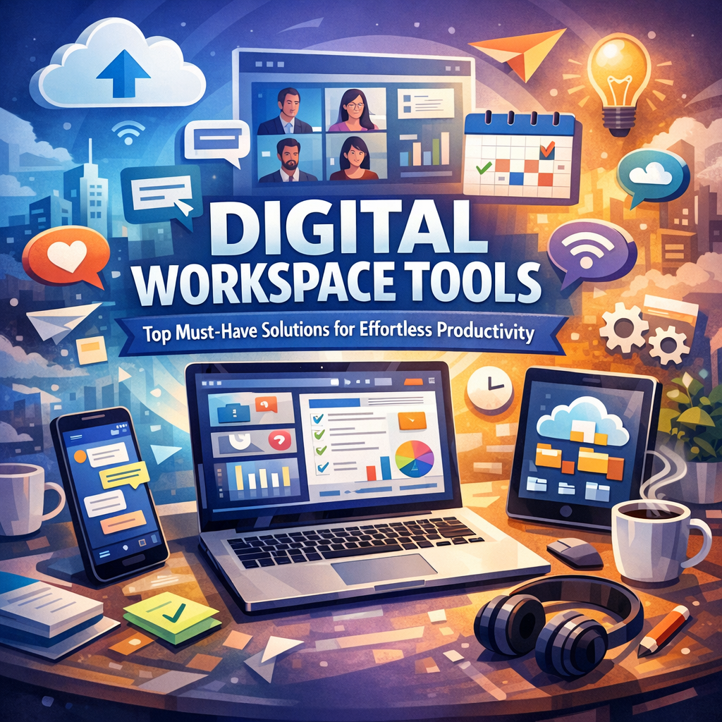 Illustration of Digital Workspace Tools: Top Must-Have Solutions for Effortless Productivity