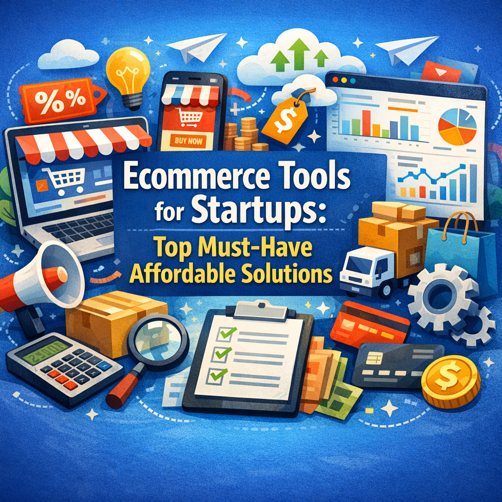 Illustration of Ecommerce Tools for Startups: Top Must-Have Affordable Solutions