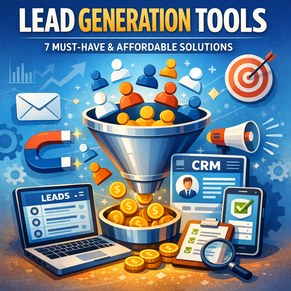 Illustration of Lead Generation Tools: 7 Must-Have and Affordable Solutions