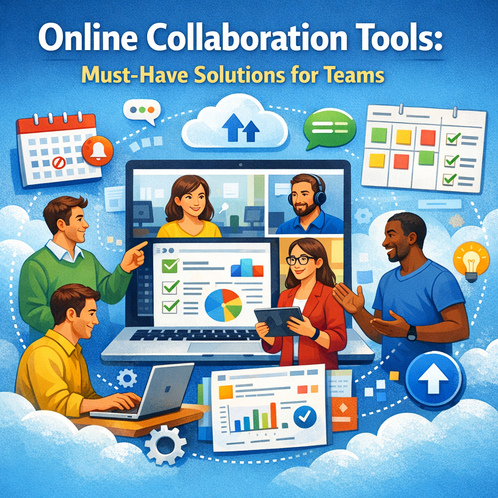 Illustration of Online Collaboration Tools: Must-Have, Best Solutions for Teams