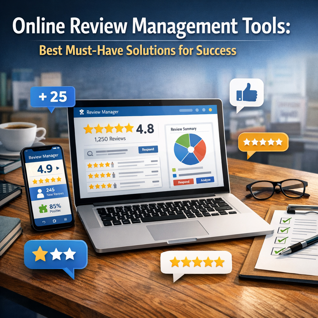 Illustration of Online Review Management Tools: Best Must-Have Solutions for Success