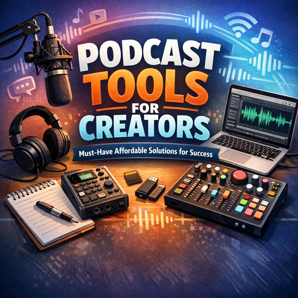 Illustration of Podcast Tools for Creators: Must-Have Affordable Solutions for Success