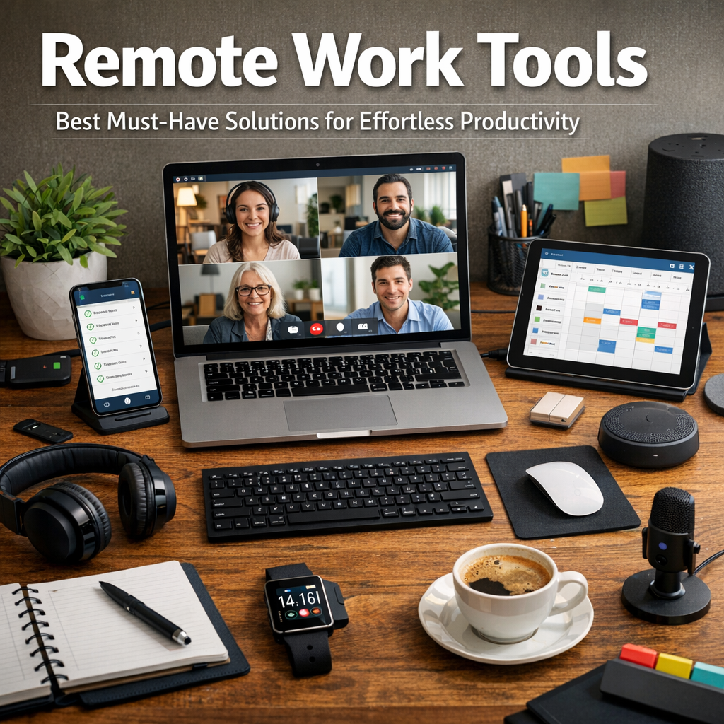 Illustration of Remote Work Tools: Best Must-Have Solutions for Effortless Productivity