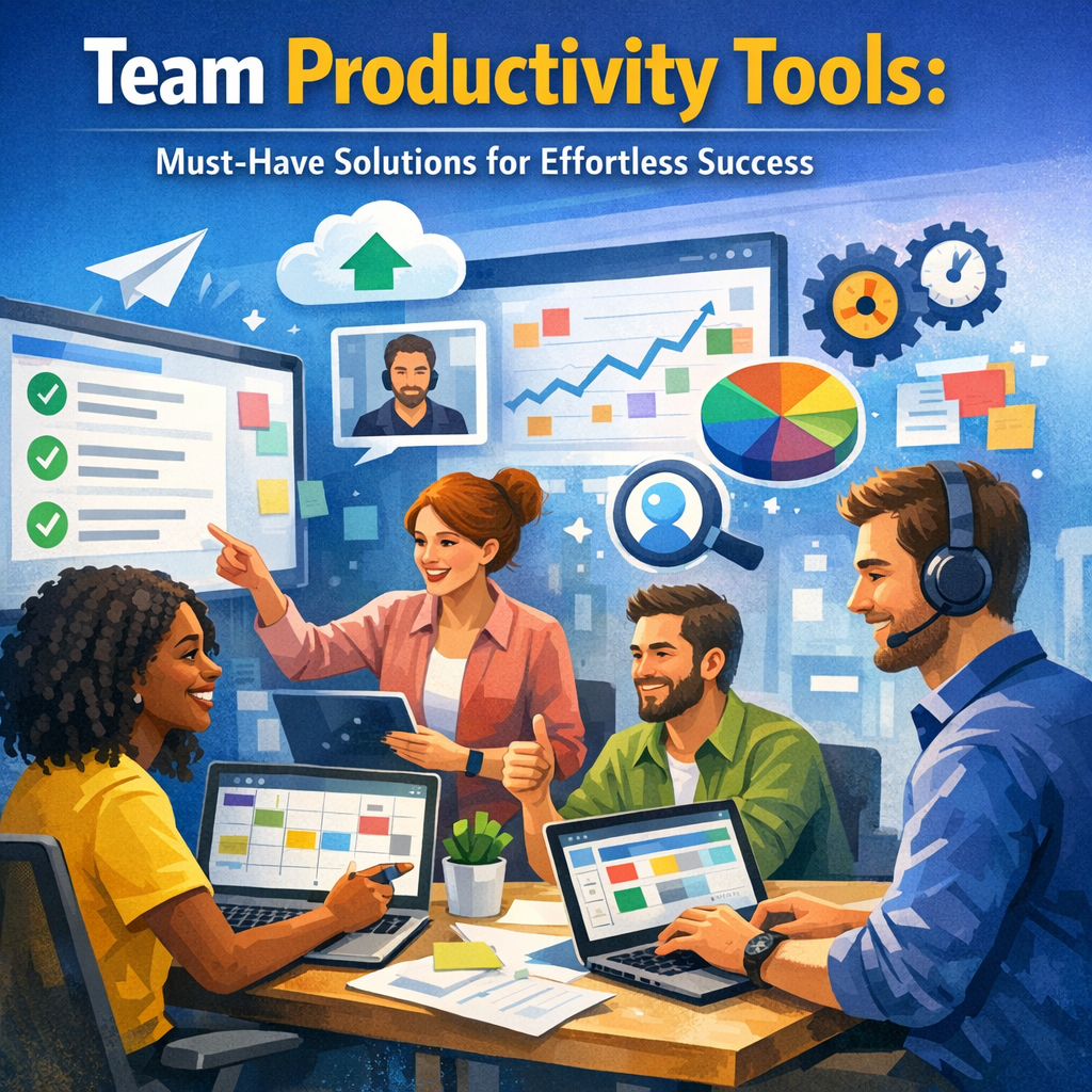Illustration of Team Productivity Tools: Must-Have Solutions for Effortless Success