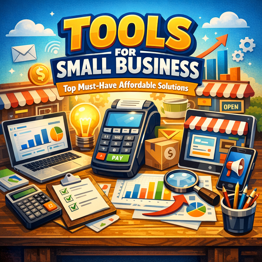 Illustration of Tools for Small Business: Top Must-Have Affordable Solutions
