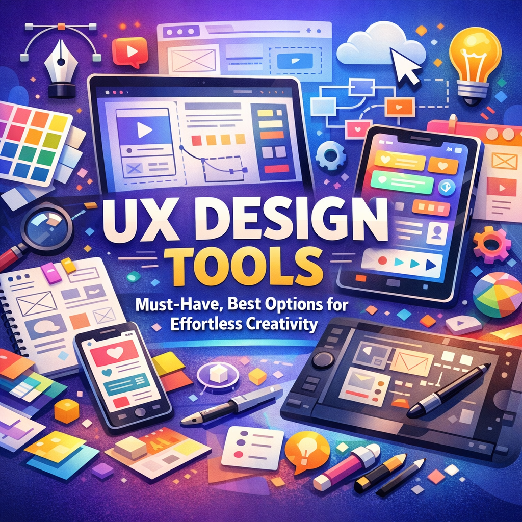Illustration of UX Design Tools: Must-Have, Best Options for Effortless Creativity