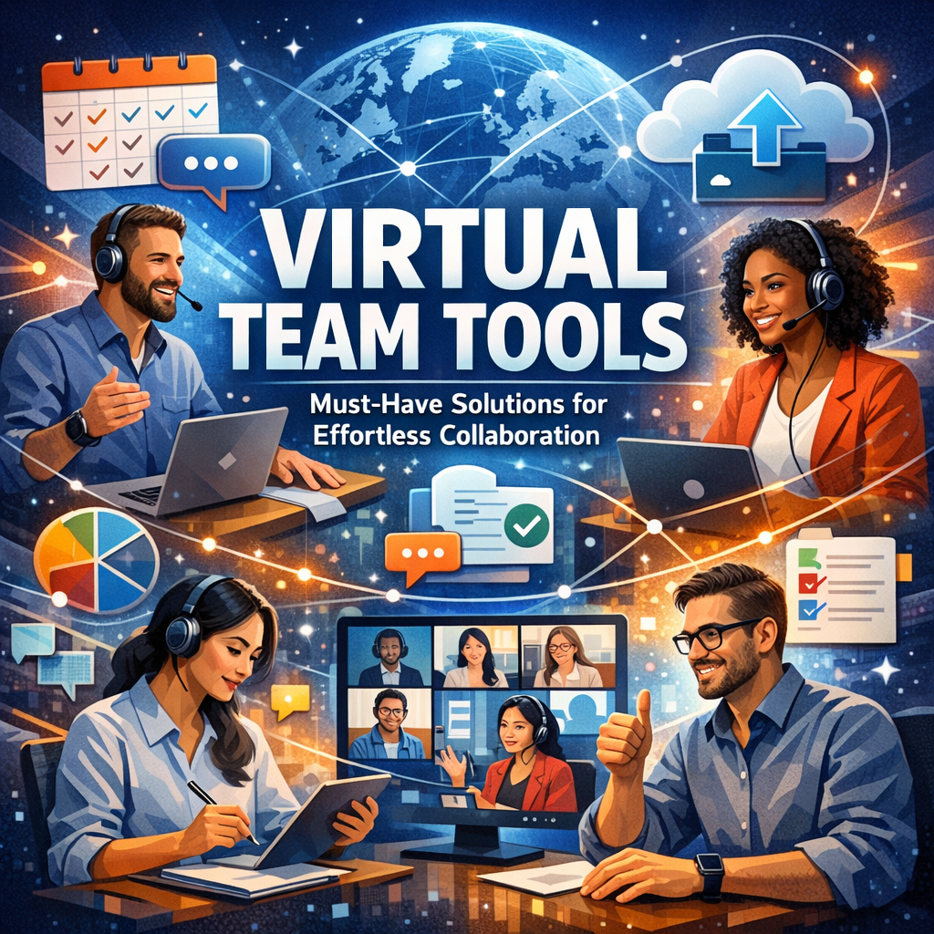 Illustration of Virtual Team Tools: Must-Have Solutions for Effortless Collaboration