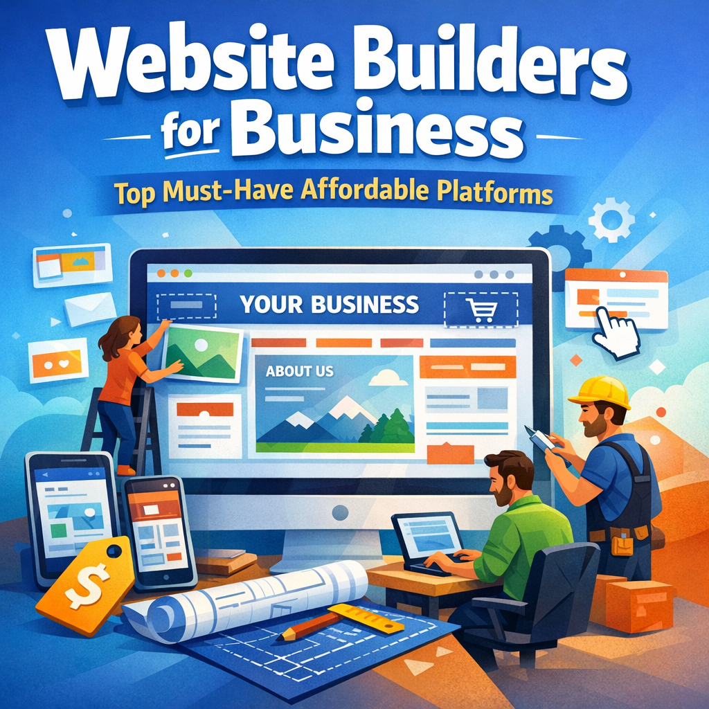 Illustration of Website Builders for Business: Top Must-Have Affordable Platforms